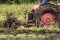 Tractor stuck in mud Royalty Free Stock Photo