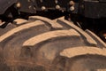 closeup tractor wheel tire