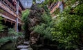 Closeup of a chinese garden in wuhan city