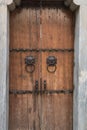 Closeup of a traditional chinese style gate in wuhan city,china Royalty Free Stock Photo