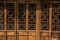 closeup of traditional Chinese wooden door Royalty Free Stock Photo