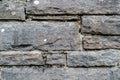 Closeup traditional limestone bricks wall