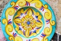 Closeup of a traditional sicilian pottery Royalty Free Stock Photo