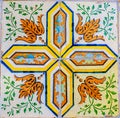 Vintage ceramic glazed tiles in Lisbon, Portugal Royalty Free Stock Photo