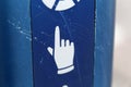Closeup of a Traffic Light Button for Pedestrians