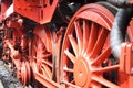 Closeup of train wheels -2 Royalty Free Stock Photo