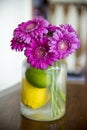 Closeup of Gerbera bouquet in a vase Royalty Free Stock Photo