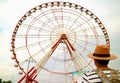 Traveler Looking Up to the 80 Meter High Ferris Wheel on Batumi Boulevard, a Famous Landmark of Batumi, Georgia