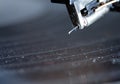 Closeup turntable needle dusty Royalty Free Stock Photo