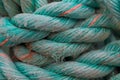 Turquoise rope closeup Royalty Free Stock Photo