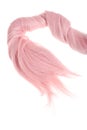 Closeup twisted piece pink hair Royalty Free Stock Photo