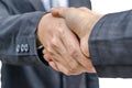 Closeup of two businessmen shaking hands Royalty Free Stock Photo