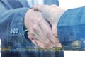 Closeup of two businessmen shaking hands Royalty Free Stock Photo