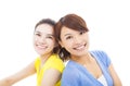 Closeup of two happy young girls Royalty Free Stock Photo