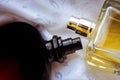 Closeup two perfumes Royalty Free Stock Photo