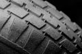 Closeup tyre tread abstract black and white