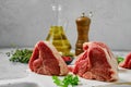 Closeup of uncooked boneless rack of lamb Royalty Free Stock Photo