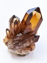 Uncut smoky quartz crystal.