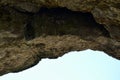 Closeup of the underside of The Arches rock formation