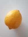 Closeup of a lemon on a light background