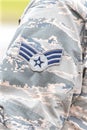 US Air Force Patch On A Camouflage Uniform Royalty Free Stock Photo