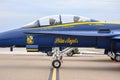 US Navy Blue Angels Fighter Jet F18 Hornet Cockpit Royalty Free Stock Photo