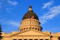 Closeup of Utah State Capitol with warm evening light, Salt Lake Royalty Free Stock Photo