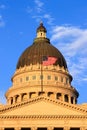 Closeup of Utah State Capitol with warm evening light, Salt Lake Royalty Free Stock Photo