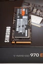 Closeup Samsung V-nand 970 Evo Plus NVME M2 SSD Solid State Drive high