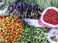 Closeup of vegetables, Binan wholesale market