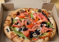 Closeup on vegetarian pizza Royalty Free Stock Photo