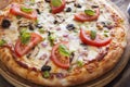 Closeup of Vegetarian Pizza Royalty Free Stock Photo