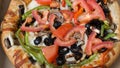 Closeup on vegetarian pizza Royalty Free Stock Photo