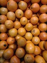 Closeup vertical shot of a group of oranges Royalty Free Stock Photo