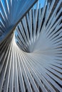 Closeup vertical shot of modern sculpture in front of St. Martin's Cathedral in Mainz, Germany