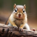 Closeup of a very cute chipmunk