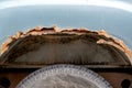 Closeup Of A Rusty wheel Well On A Car