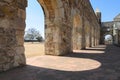 Closeup vew to the yard of Convento de Cuilapam in Oaxaca