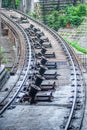 Closeup of Victoria peak tram track bend, Hong Kong, China Royalty Free Stock Photo