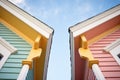 closeup of victorian corbels and eave brackets