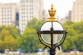 Closeup victorian street lamp in city London