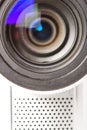 Closeup video camera lens