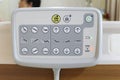 Closeup view of adjustable hospital bed control panel Royalty Free Stock Photo