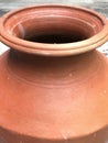 Clay pot in the garden Royalty Free Stock Photo