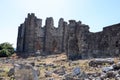 Close up view of ancient roman basilica in Aspendos, Turkey