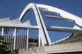 Closeup View of the Arch of the Moses Mabhida Stadium Royalty Free Stock Photo