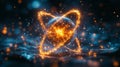 Closeup view of atomic nucleus emphasizing Royalty Free Stock Photo