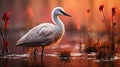 Closeup view of a bird in water bodies