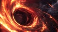 A closeup view of a black holes event horizon showcasing the intricate patterns of quantum foam within its grasp