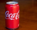 Closeup View of a Can of Coca Cola